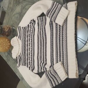 ORLY WOMEN'S VINTAGE CHUNKY CABLE KNIT COTTON BLEND TURTLENECK MEDIUM SWEATER